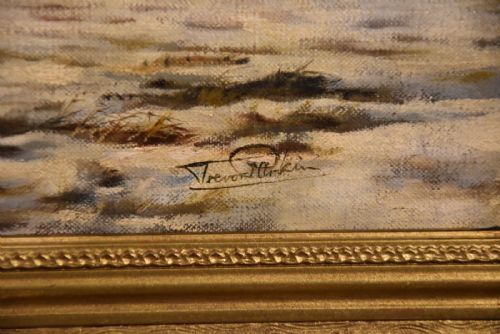 OIL PAINTING BY TREVOR PARKIN A WINTERS AFTERNOON - ADDITIONAL PHOTO 4