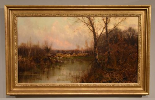 OIL PAINTING BY TREVOR PARKIN A WINTERS AFTERNOON - ADDITIONAL PHOTO 6