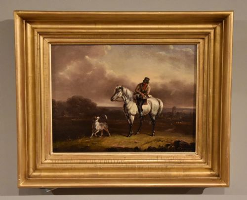 oil painting by james freeman journey back from market - CATEGORY: ANTIQUE ART - DATED 19TH CENTURY
