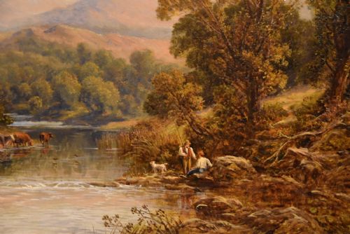 OIL PAINTING PAIR BY THOMAS THOMAS STAFFORDSHIRE FARMSTEADS - ADDITIONAL PHOTO 3