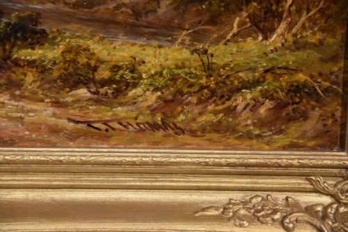 OIL PAINTING PAIR BY THOMAS THOMAS STAFFORDSHIRE FARMSTEADS - ADDITIONAL PHOTO 8