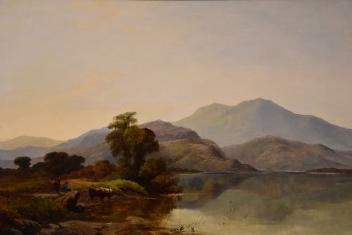 OIL PAINTING BY WALTER WILLIAMS DERWENTWATER CUMBERLAND - ADDITIONAL PHOTO 1