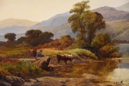 OIL PAINTING BY WALTER WILLIAMS DERWENTWATER CUMBERLAND - ADDITIONAL PHOTO 2