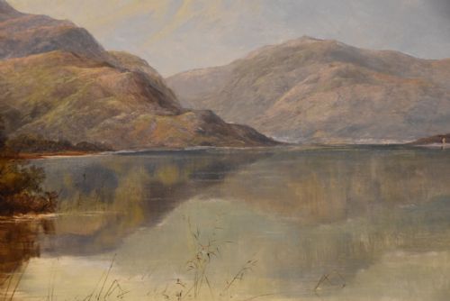 OIL PAINTING BY WALTER WILLIAMS DERWENTWATER CUMBERLAND - ADDITIONAL PHOTO 3