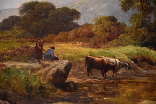 OIL PAINTING BY WALTER WILLIAMS DERWENTWATER CUMBERLAND - ADDITIONAL PHOTO 4