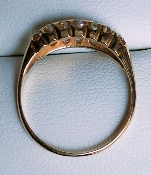ANTIQUE 18CT GOLD DIAMOND DOUBLE ROW RING 100 CARAT DIAMONDS - ADDITIONAL PHOTO 7