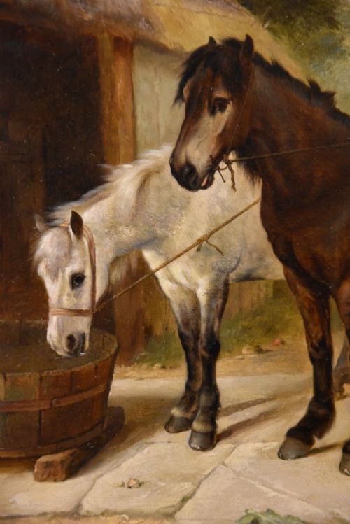 OIL PAINTING BY WALTER HUNT HOME FROM PASTURE - ADDITIONAL PHOTO 5