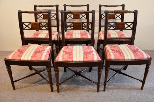 SET OF SIX REGENCY MAHOGANY DINING CHAIRS - ADDITIONAL PHOTO 1