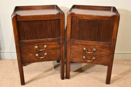 pair of george iii bedside commodes - CATEGORY: ANTIQUE CUPBOARDS - DATED 19TH CENTURY