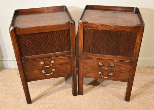 PAIR OF GEORGE III BEDSIDE COMMODES - ADDITIONAL PHOTO 1