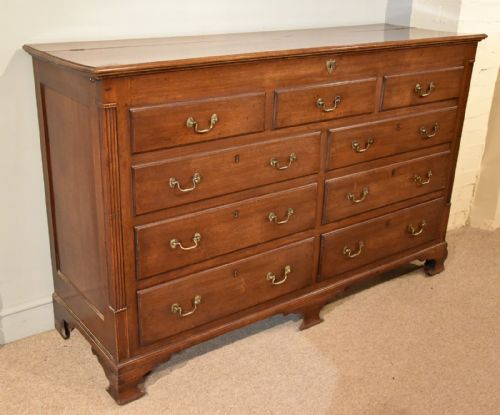 large 19th century lancashire mule chest of drawers - CATEGORY: ANTIQUE CHEST OF DRAWERS - DATED 19TH CENTURY