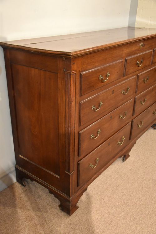 LARGE 19TH CENTURY LANCASHIRE MULE CHEST OF DRAWERS - ADDITIONAL PHOTO 7