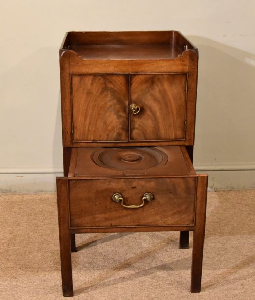 GEORGE III MAHOGANY BEDSIDE COMMODE - ADDITIONAL PHOTO 3