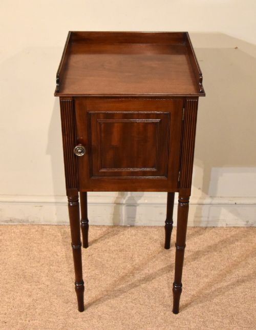 MAHOGANY REGENCY BEDSIDE POT CUPBOARD - ADDITIONAL PHOTO 1