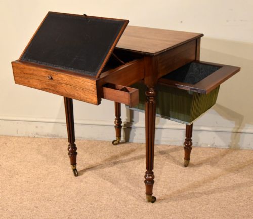 REGENCY PERIOD ROSEWOOD WORK TABLE - ADDITIONAL PHOTO 2
