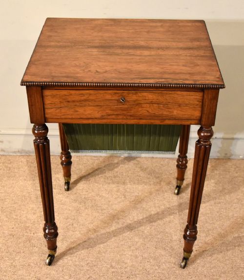 REGENCY PERIOD ROSEWOOD WORK TABLE - ADDITIONAL PHOTO 4