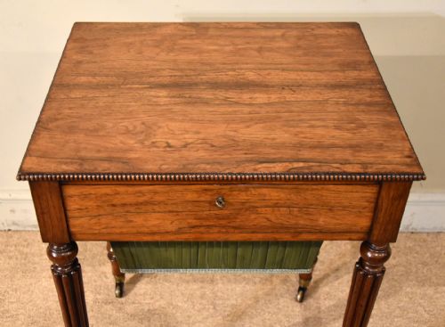 REGENCY PERIOD ROSEWOOD WORK TABLE - ADDITIONAL PHOTO 5