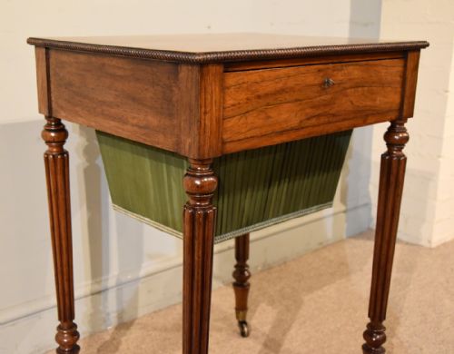 REGENCY PERIOD ROSEWOOD WORK TABLE - ADDITIONAL PHOTO 6