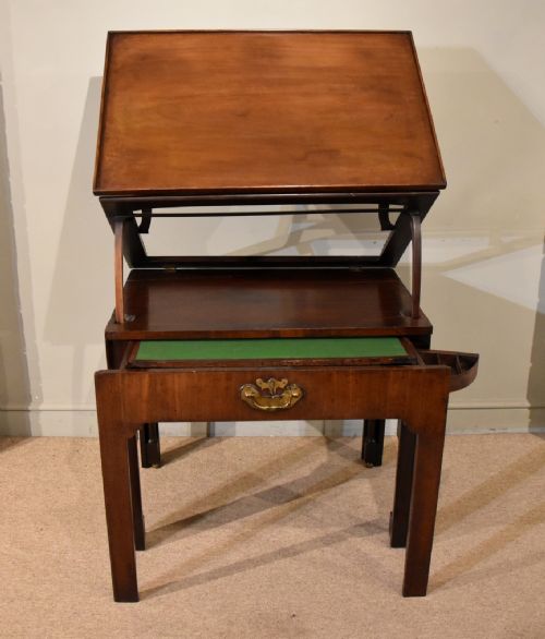 GEORGE II MAHOGANY ARCHITECTS TABLE - ADDITIONAL PHOTO 1