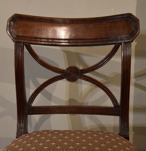 SET OF FOUR REGENCY MAHOGANY DINING CHAIRS - ADDITIONAL PHOTO 3