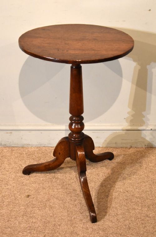 19th century oak lamp wine table - CATEGORY: ANTIQUE TABLES - DATED 19TH CENTURY