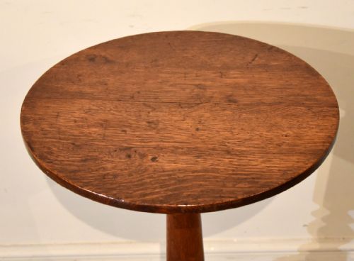 19TH CENTURY OAK LAMP WINE TABLE - ADDITIONAL PHOTO 1