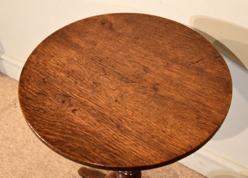 19TH CENTURY OAK LAMP WINE TABLE - ADDITIONAL PHOTO 2