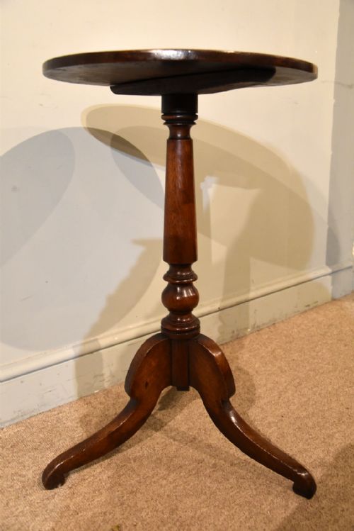 19TH CENTURY OAK LAMP WINE TABLE - ADDITIONAL PHOTO 4