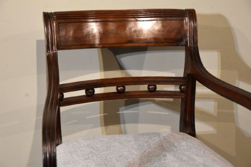 LARGE PAIR OF REGENCY MAHOGANY ARMCHAIRS - ADDITIONAL PHOTO 5