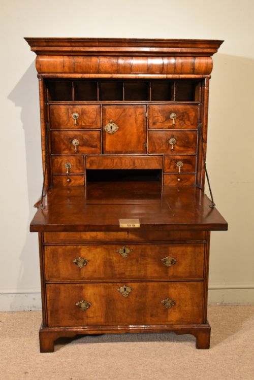 QUEEN ANNE WALNUT ESCRITOIRE ABATTANT - ADDITIONAL PHOTO 4