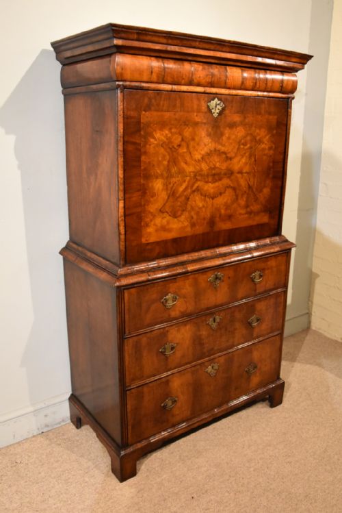 QUEEN ANNE WALNUT ESCRITOIRE ABATTANT - ADDITIONAL PHOTO 7