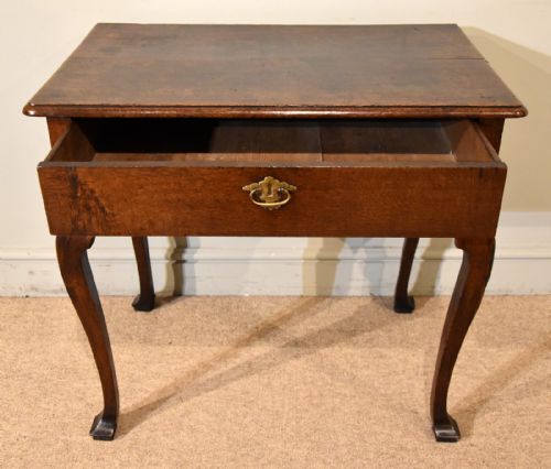 OAK QUEEN ANNE PERIOD SINGLE DRAWER LOWBOY - ADDITIONAL PHOTO 1