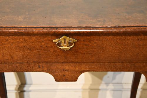 OAK QUEEN ANNE PERIOD SINGLE DRAWER LOWBOY - ADDITIONAL PHOTO 6