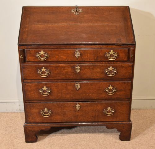 george iii oak bureau - CATEGORY: ANTIQUE BUREAU - DATED 18TH CENTURY