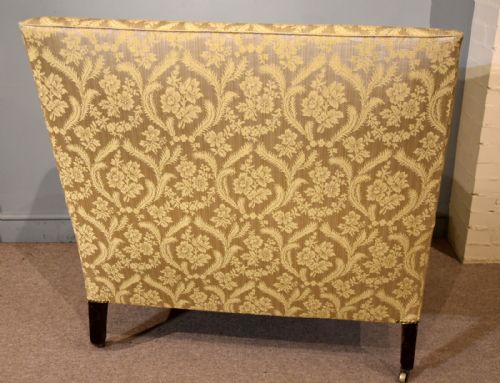 EDWARDIAN SOFA UPHOLSTERED IN GOLD DAMASK - ADDITIONAL PHOTO 1