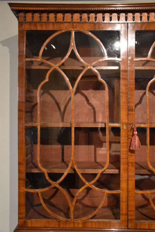 19TH CENTURY SECRETAIRE BOOKCASE TULIPWOOD AND SATINWOOD - ADDITIONAL PHOTO 9