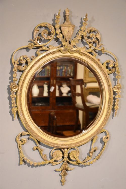 PAIR OF 19TH CENTURY CIRCULAR WALL MIRRORS - ADDITIONAL PHOTO 1