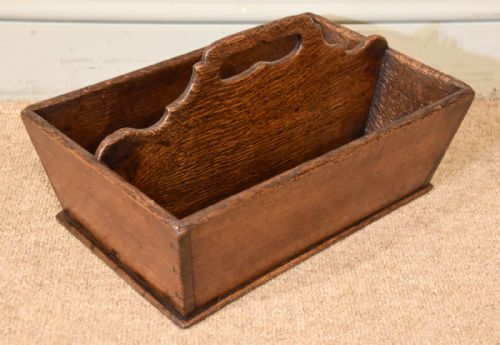 18TH CENTURY COUNTRY OAK CUTLERY TRAY - ADDITIONAL PHOTO 1