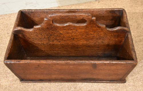 18TH CENTURY COUNTRY OAK CUTLERY TRAY - ADDITIONAL PHOTO 2