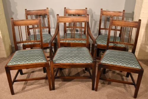 set of six regency mahogany dining chairs - CATEGORY: ANTIQUE CHAIRS - DATED REGENCY