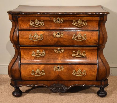 19TH CENTURY DUTCH BURR WALNUT CHEST OF DRAWERS - ADDITIONAL PHOTO 1