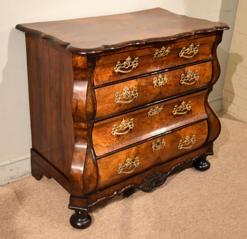 19TH CENTURY DUTCH BURR WALNUT CHEST OF DRAWERS - ADDITIONAL PHOTO 3