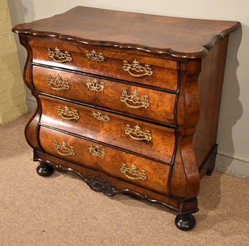 19TH CENTURY DUTCH BURR WALNUT CHEST OF DRAWERS - ADDITIONAL PHOTO 4