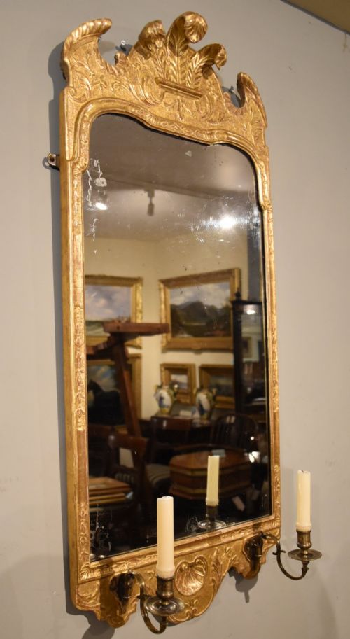 18TH CENTURY QUEEN ANNE GILT GESSO PIER MIRROR - ADDITIONAL PHOTO 3