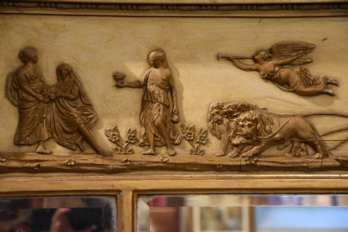 REGENCY TRIPLE PLATE OVERMANTEL MIRROR - ADDITIONAL PHOTO 4