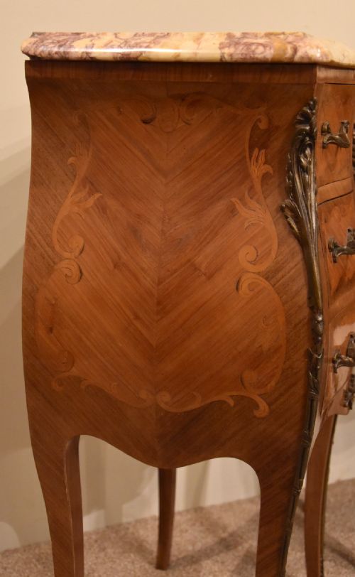 PAIR OF FRENCH KINGWOOD BEDSIDE TABLES - ADDITIONAL PHOTO 5