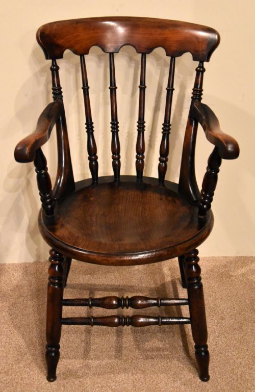 late 19th century fruitwood country armchair - CATEGORY: ANTIQUE CHAIRS - DATED 19TH CENTURY