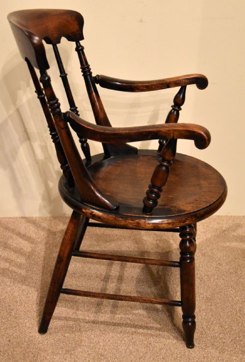 LATE 19TH CENTURY FRUITWOOD COUNTRY ARMCHAIR - ADDITIONAL PHOTO 2