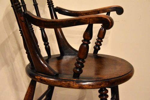 LATE 19TH CENTURY FRUITWOOD COUNTRY ARMCHAIR - ADDITIONAL PHOTO 5