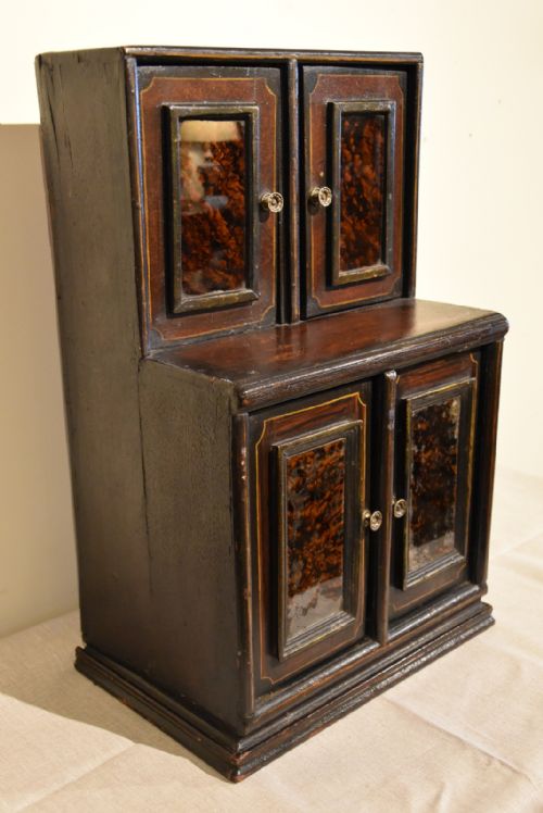SMALL PAINTED 19TH CENTURY SMOKERS SPICE CABINET - ADDITIONAL PHOTO 3